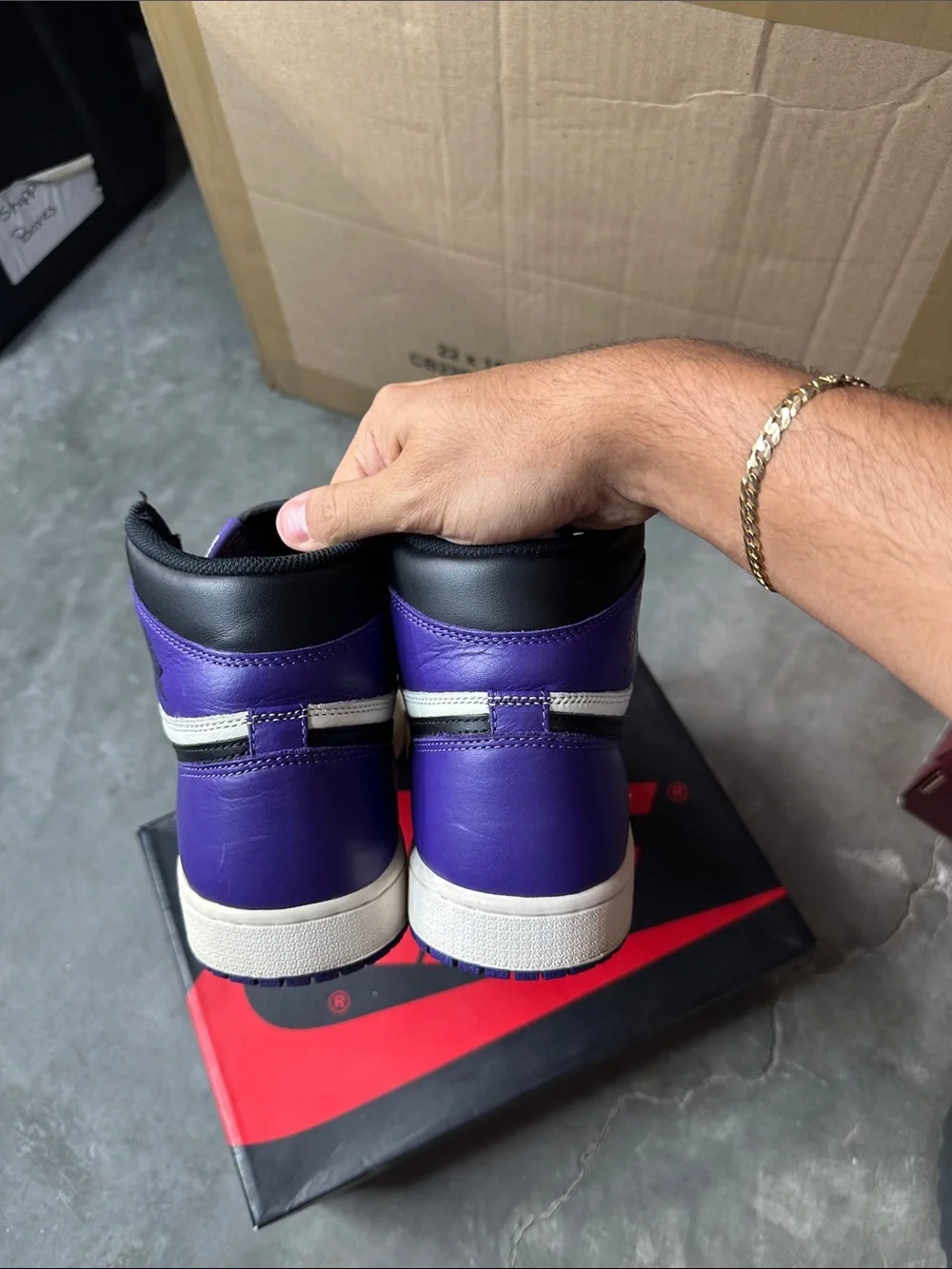 Retro 1 Court purple size 10